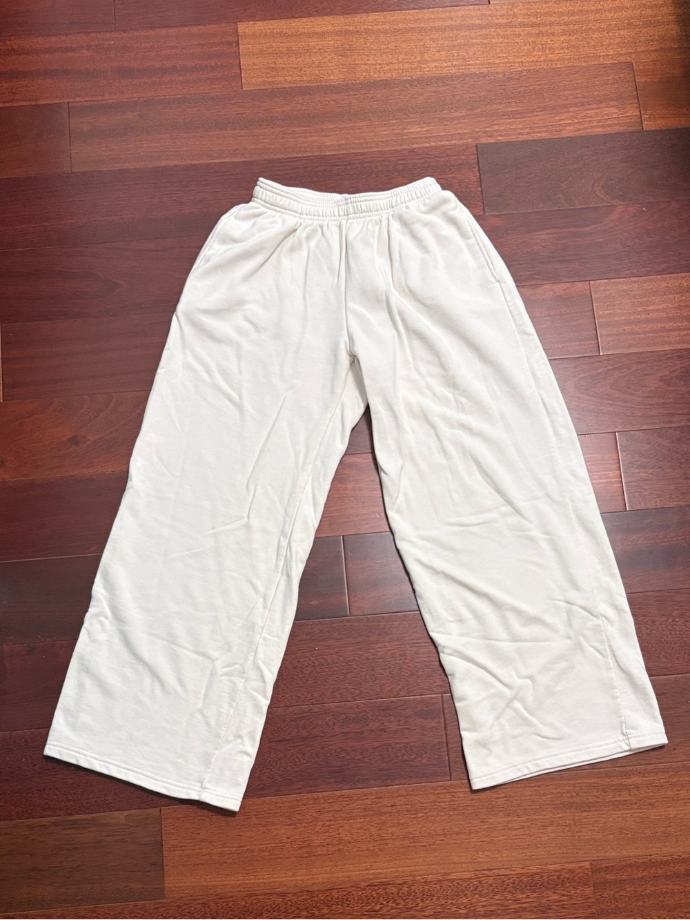 Uniqlo Cream Wide-Leg Lounge Pants Fits XS/S